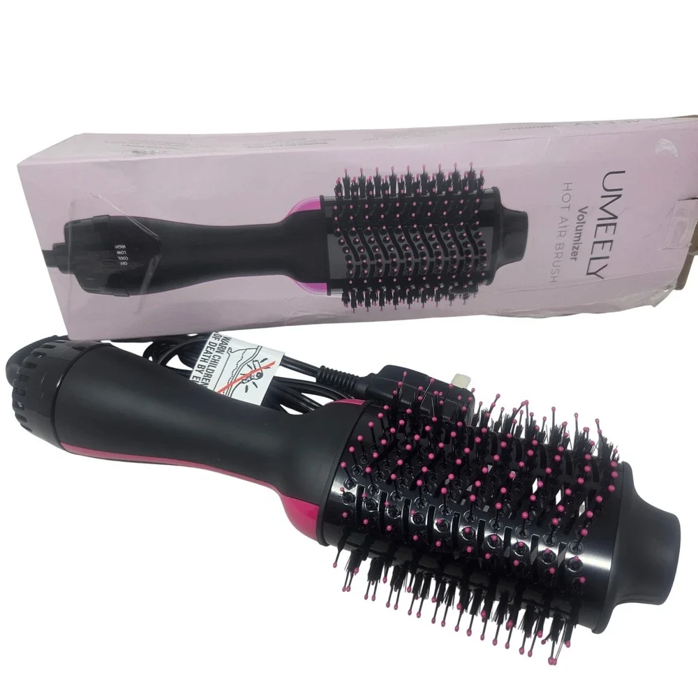 Umeely Volumizer Hot Air Brush Women OS Black Pink SY-BD08 Salon Style SY-B